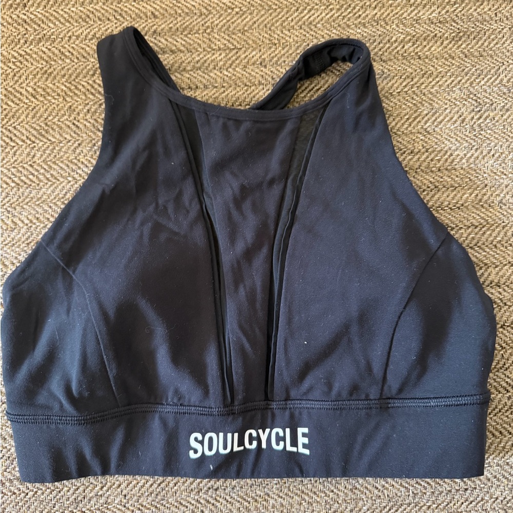 Lululemon x SOULCYCLE Mesh High Neck Racerback Black Bra - Size 8
